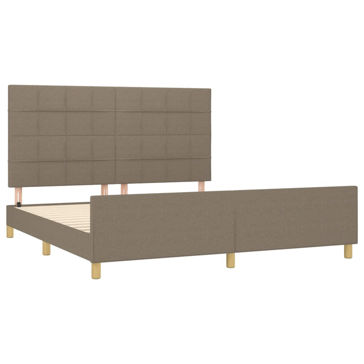 sengeramme uden madras 160x200 cm stof gråbrun