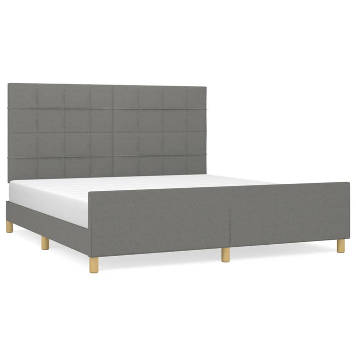 sengeramme uden madras 180x200 cm stof mørkegrå