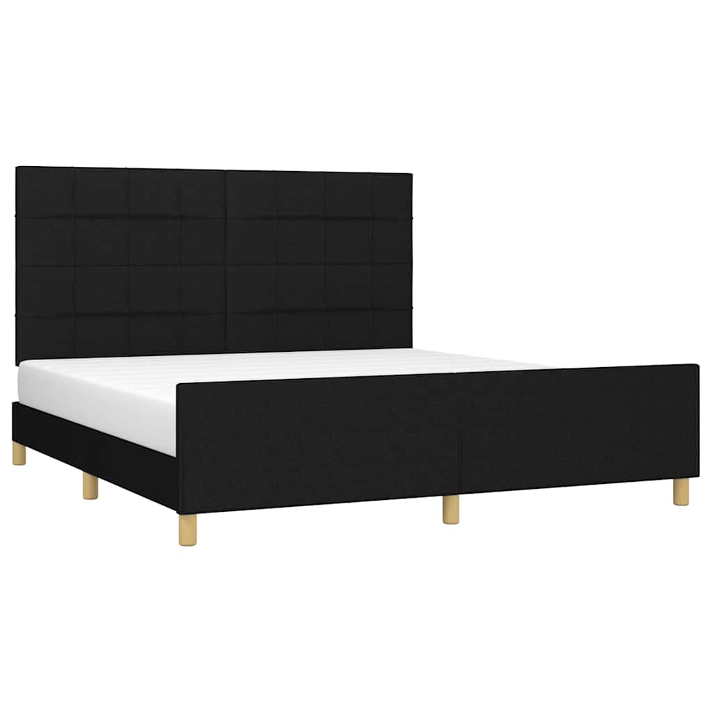 sengeramme uden madras 180x200 cm stof sort