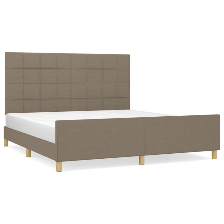 sengeramme uden madras 180x200 cm stof gråbrun