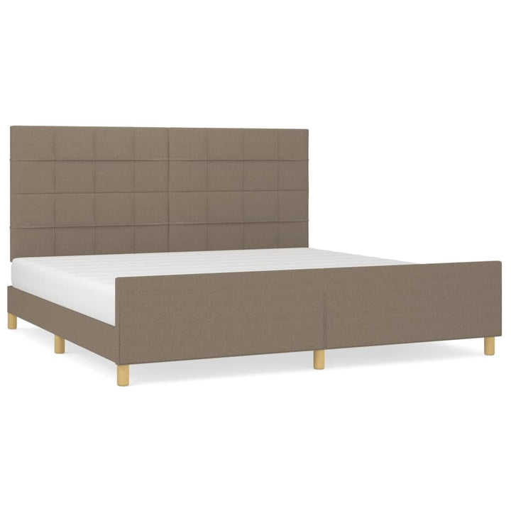 sengeramme uden madras 200x200 cm stof gråbrun