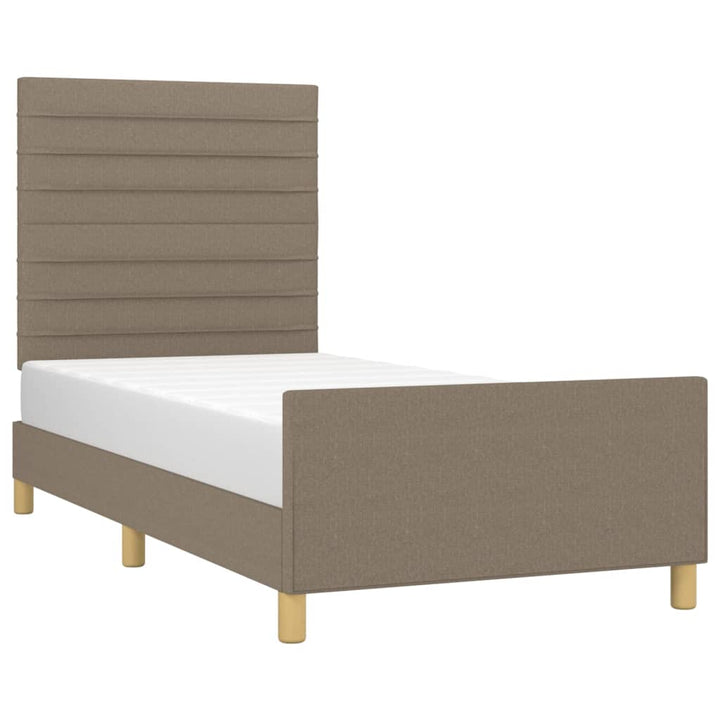 sengeramme uden madras 80x200 cm stof gråbrun