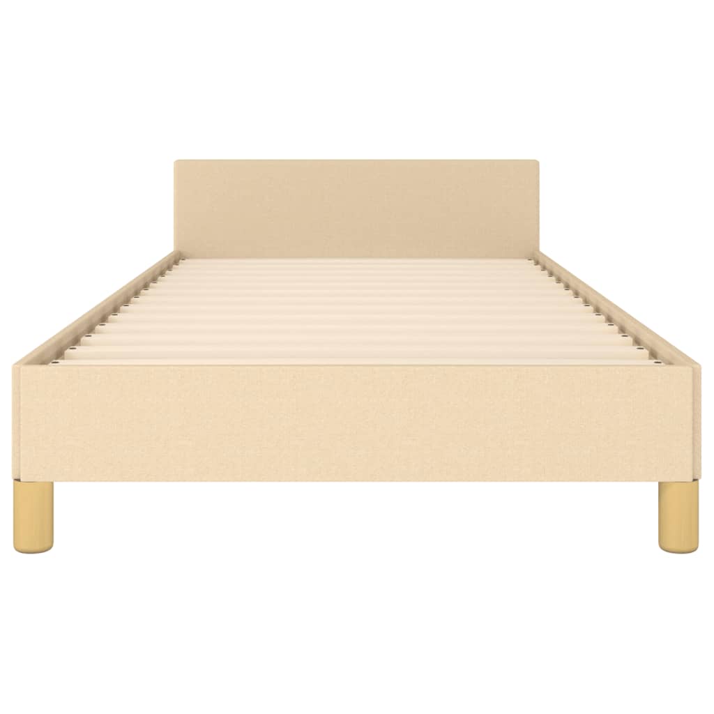 sengeramme uden madras 80x200 cm stof cremefarvet