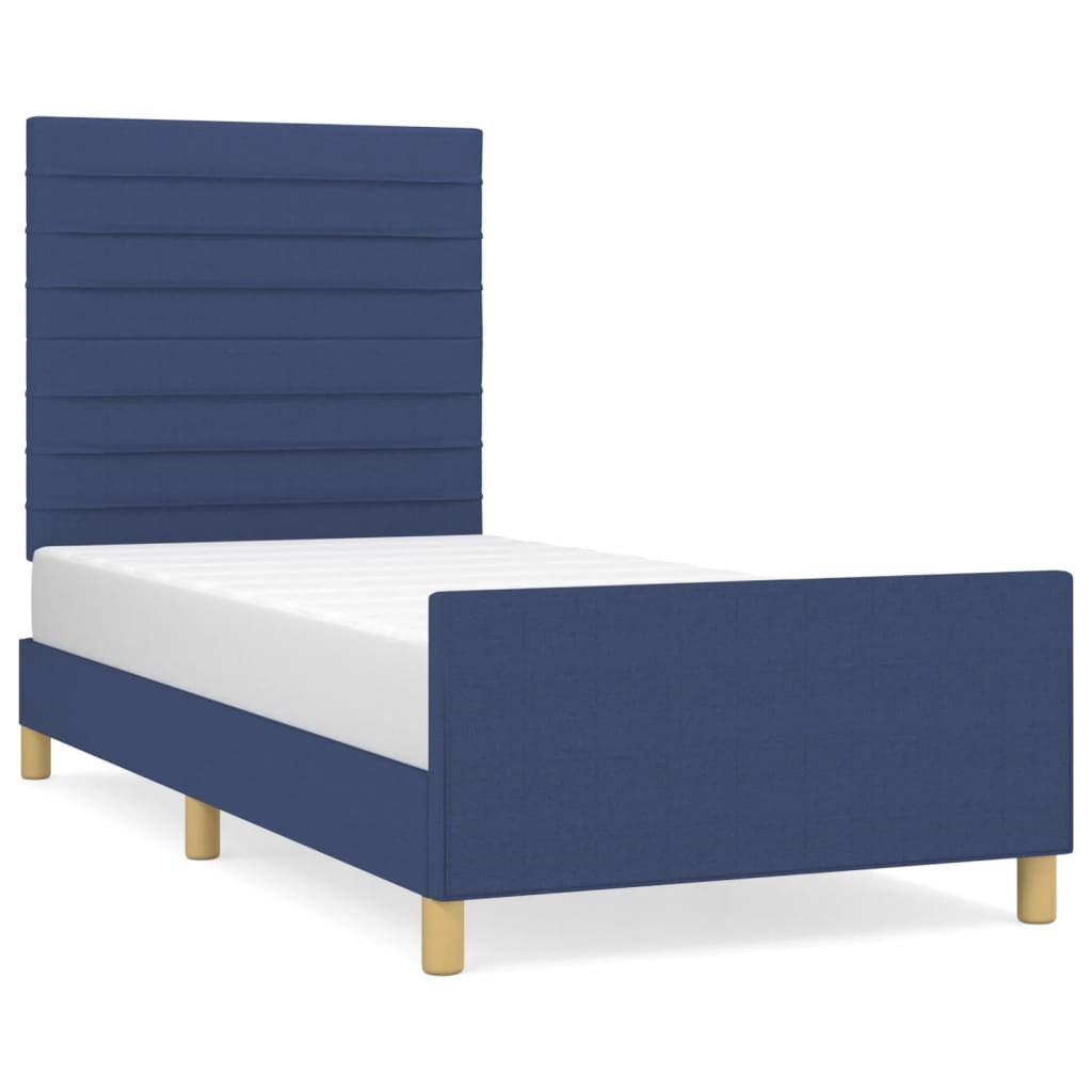 sengeramme uden madras 80x200 cm stof blå