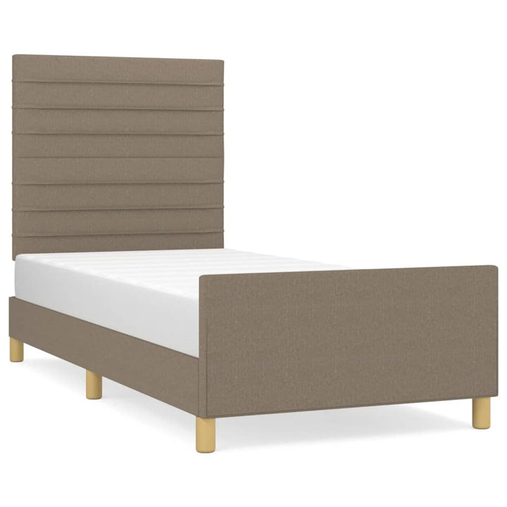 sengeramme uden madras 90x190 cm stof gråbrun