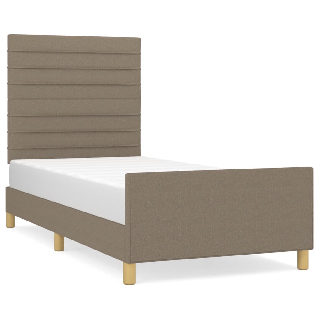 sengeramme uden madras 90x200 cm stof gråbrun