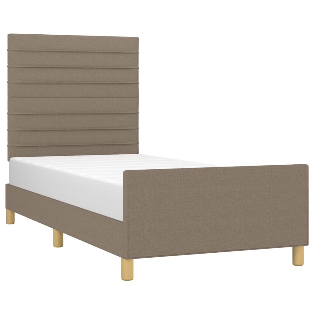 sengeramme uden madras 90x200 cm stof gråbrun