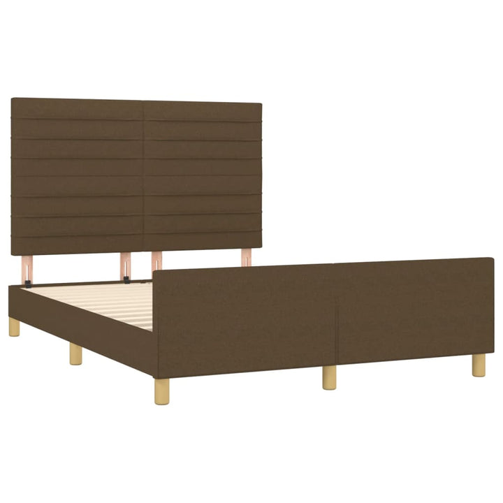 sengeramme uden madras 140x190 cm stof mørkebrun