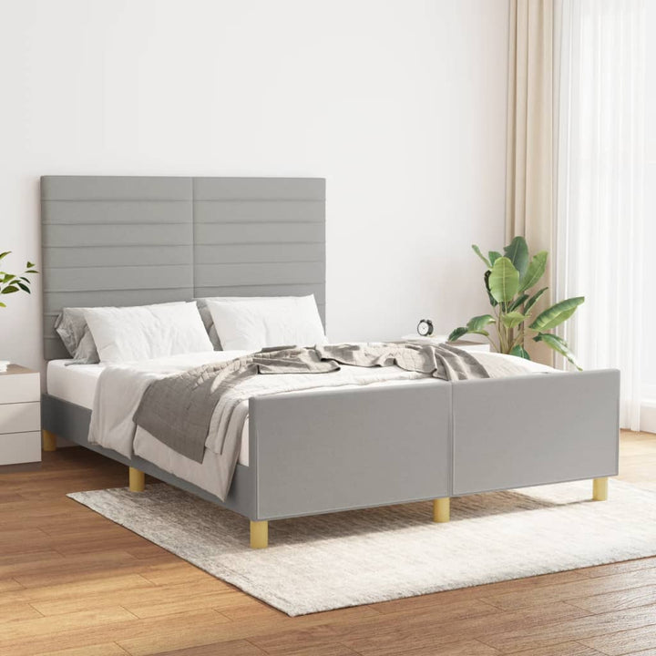 sengeramme uden madras 140x200 cm stof lysegrå