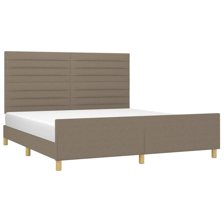 sengeramme uden madras 160x200 cm stof gråbrun