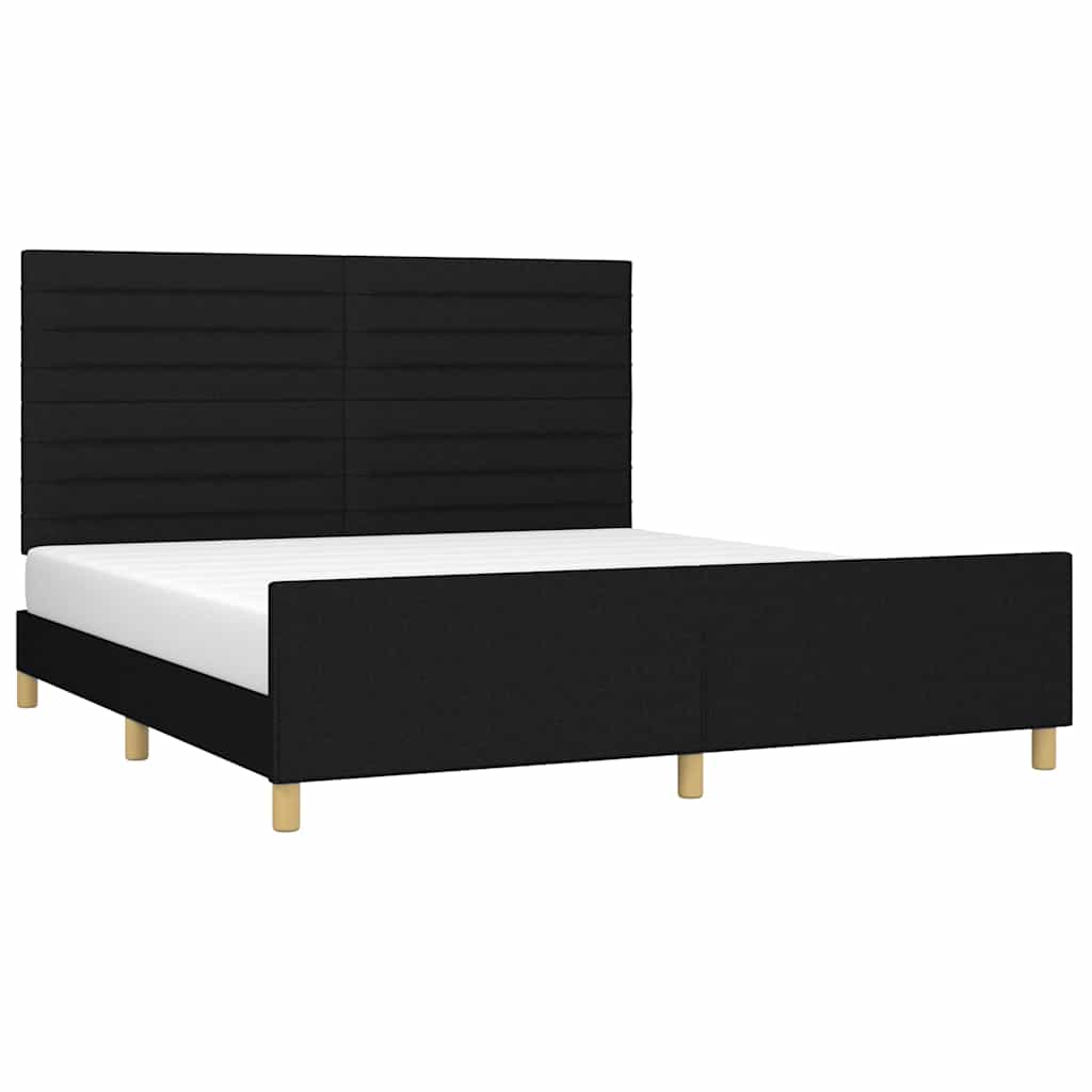 sengeramme uden madras 180x200 cm stof sort