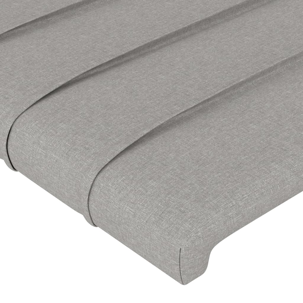 sengeramme uden madras 200x200 cm stof lysegrå