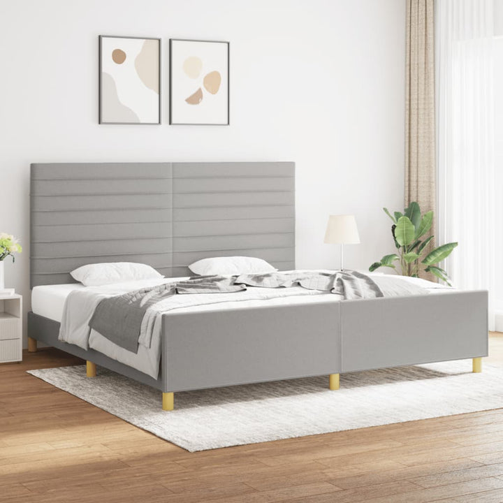 sengeramme uden madras 200x200 cm stof lysegrå
