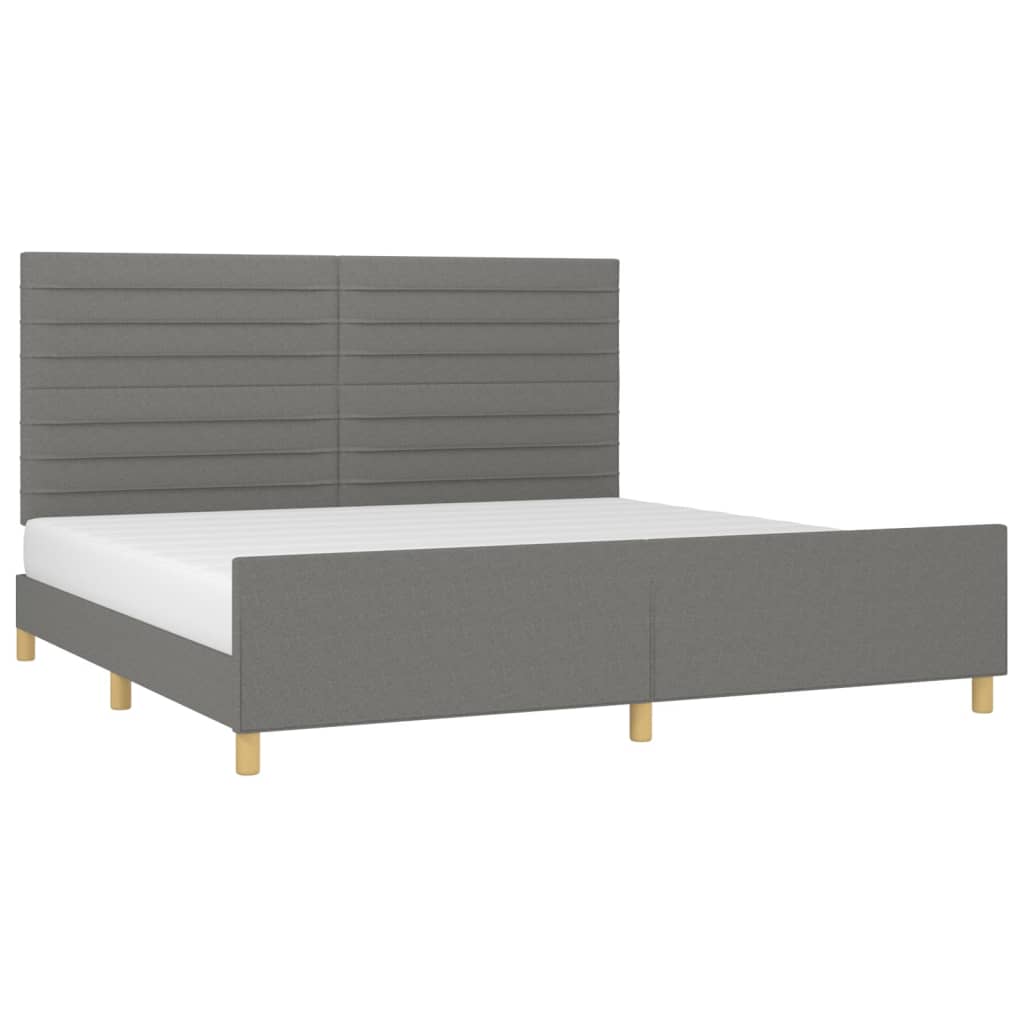 sengeramme uden madras 200x200 cm stof mørkegrå