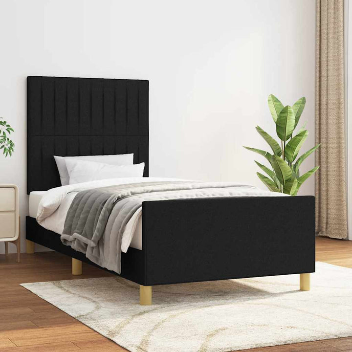 sengeramme uden madras 80x200 cm stof sort