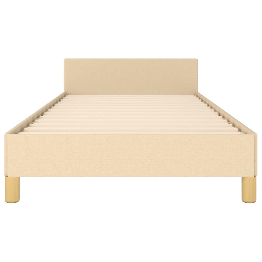sengeramme uden madras 80x200 cm stof cremefarvet