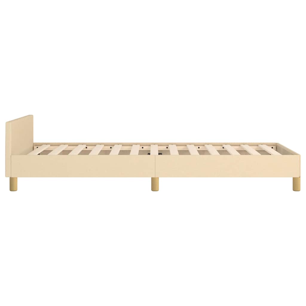 sengeramme uden madras 80x200 cm stof cremefarvet