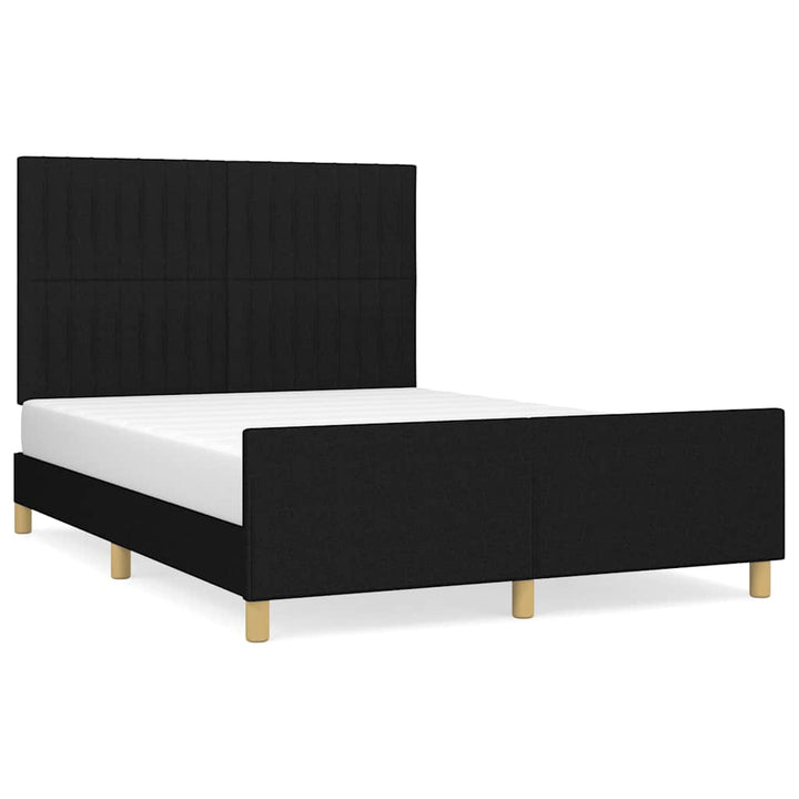 sengeramme uden madras 140x190 cm stof sort