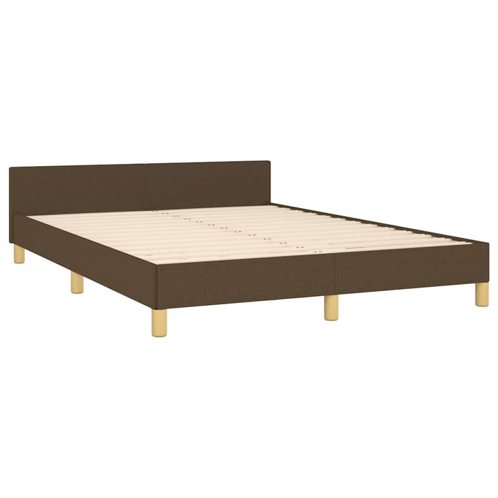 sengeramme uden madras 140x190 cm stof mørkebrun