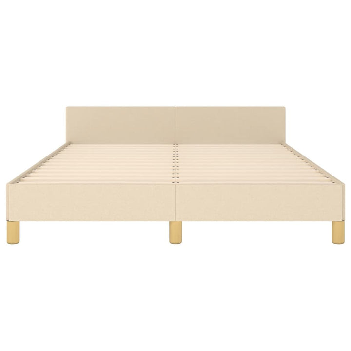 sengeramme uden madras 140x190 cm stof cremefarvet