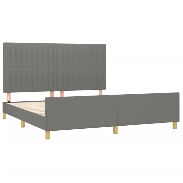 sengeramme uden madras 160x200 cm stof mørkegrå