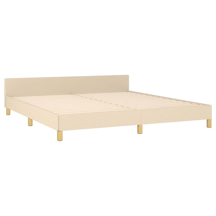 sengeramme uden madras 160x200 cm stof cremefarvet