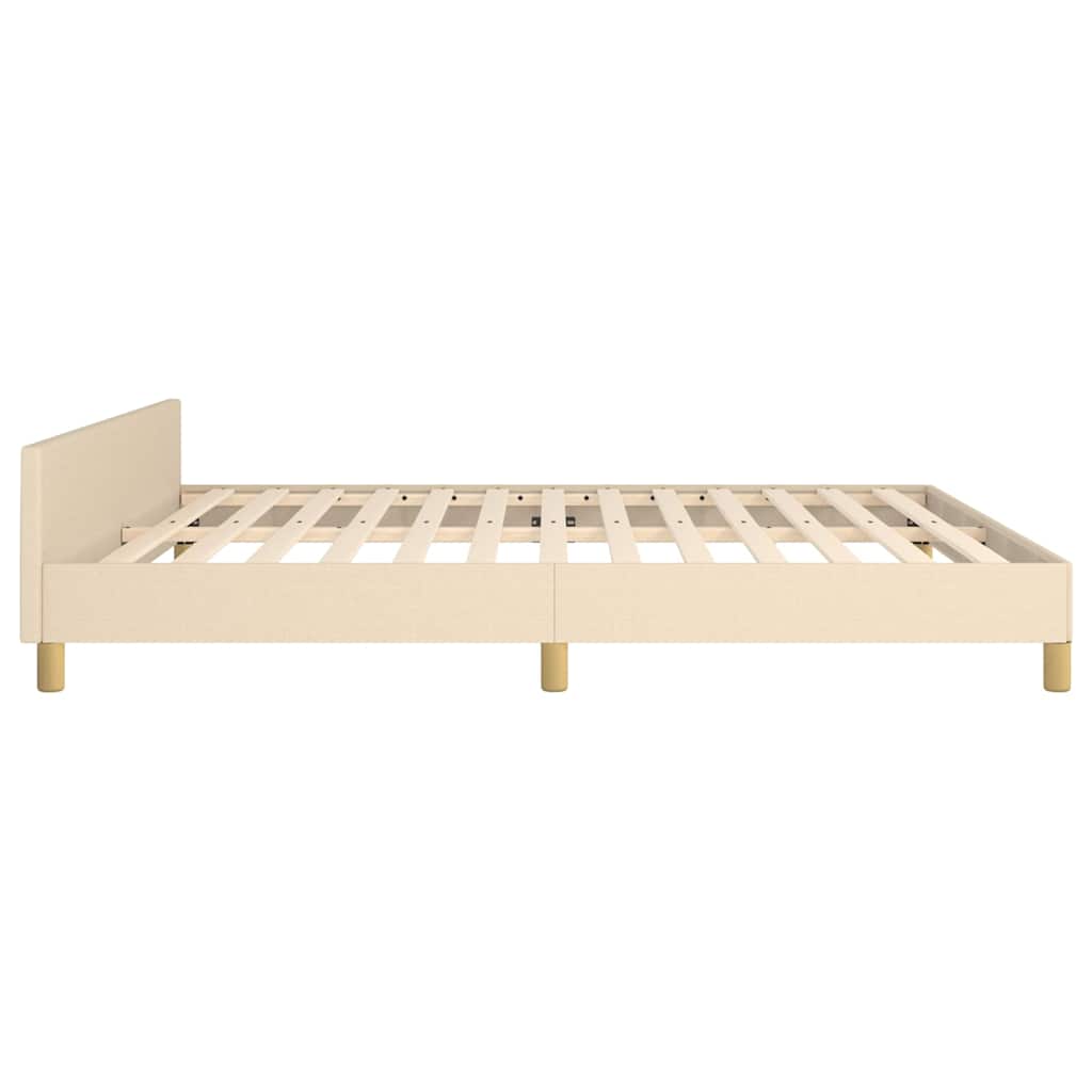 sengeramme uden madras 160x200 cm stof cremefarvet