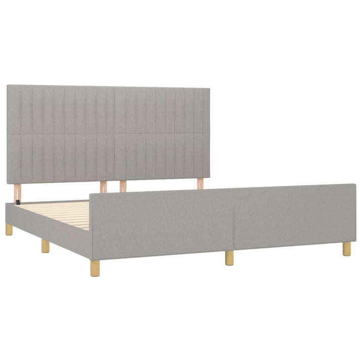 sengeramme uden madras 180x200 cm stof lysegrå