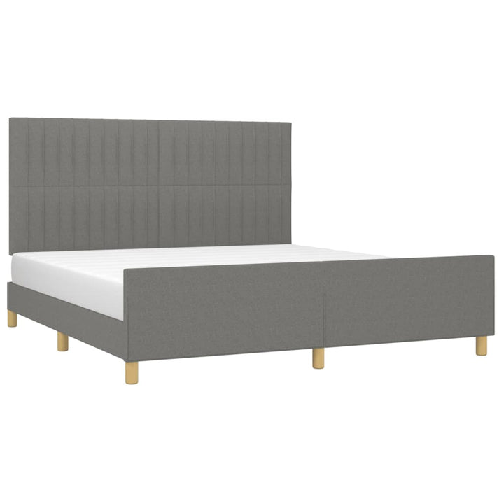 sengeramme uden madras 180x200 cm stof mørkegrå