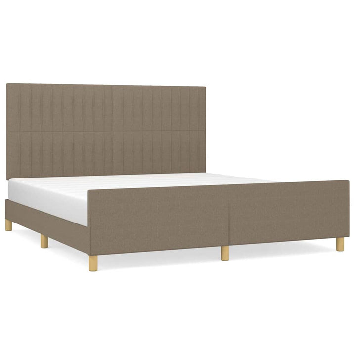 sengeramme uden madras 180x200 cm stof gråbrun