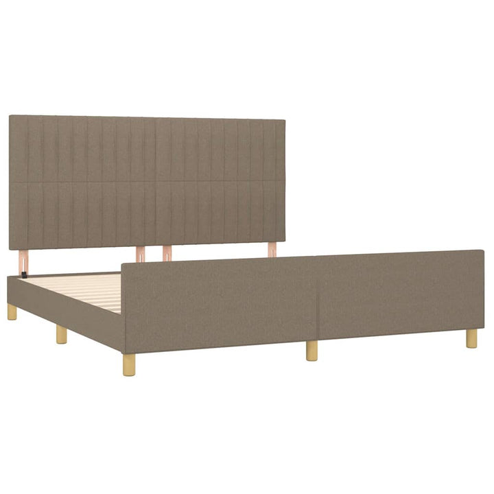 sengeramme uden madras 180x200 cm stof gråbrun