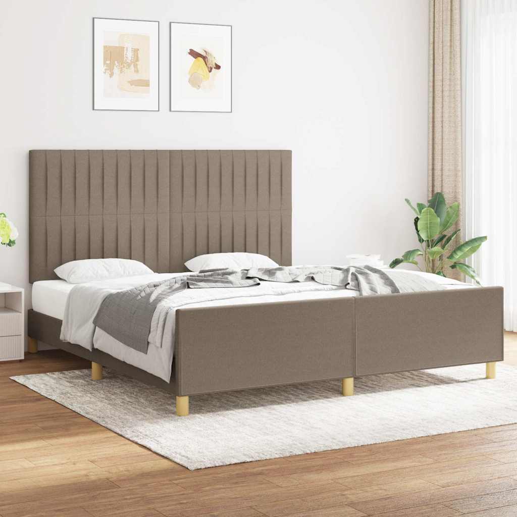 sengeramme uden madras 180x200 cm stof gråbrun