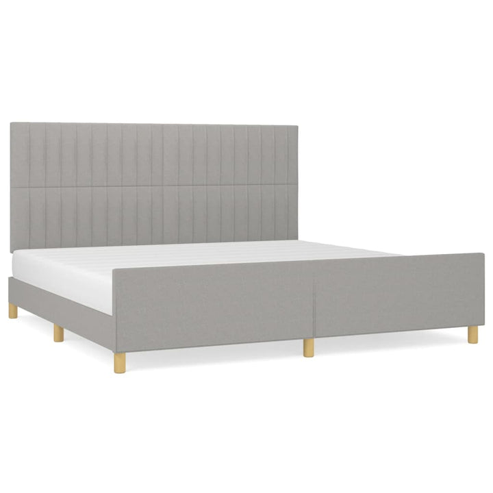 sengeramme uden madras 200x200 cm stof lysegrå