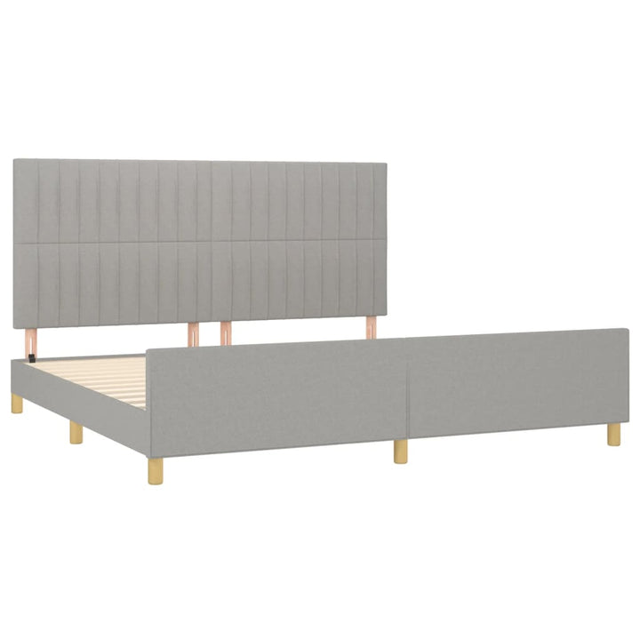 sengeramme uden madras 200x200 cm stof lysegrå