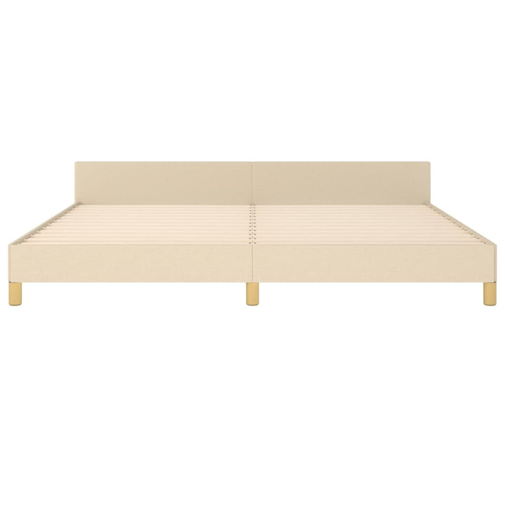 sengeramme uden madras 200x200 cm stof cremefarvet