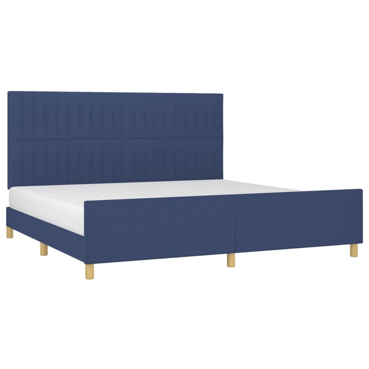 sengeramme uden madras 200x200 cm stof blå
