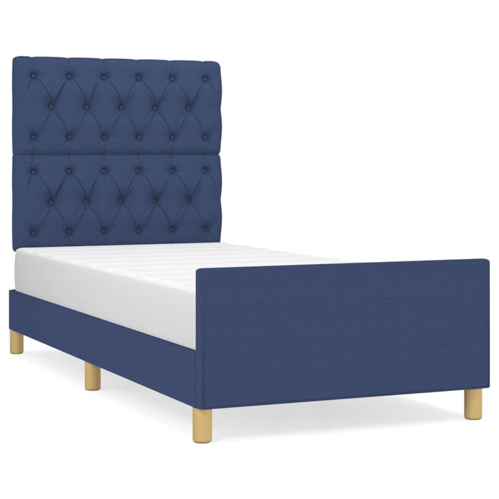 sengeramme uden madras 80x200 cm stof blå