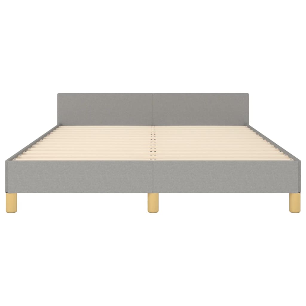sengeramme uden madras 140x190 cm stof lysegrå
