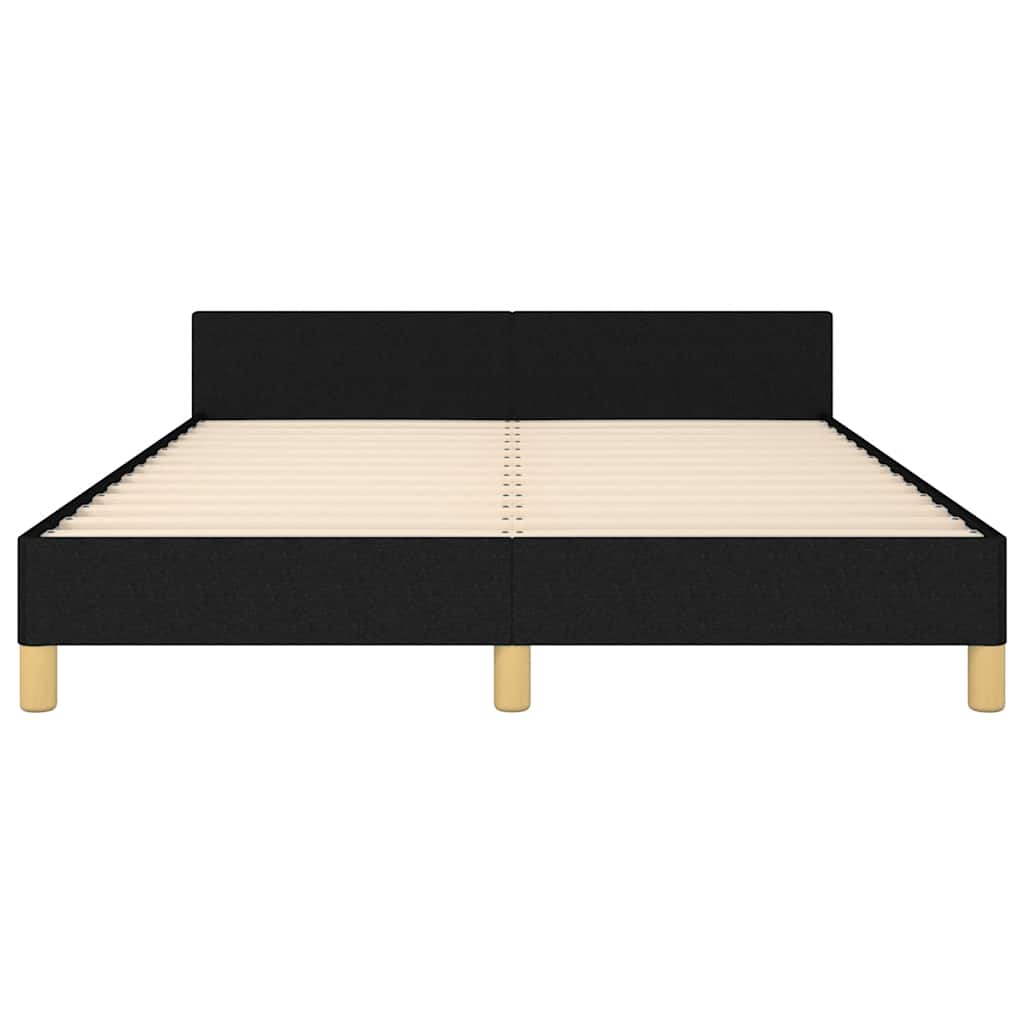 sengeramme uden madras 140x190 cm stof sort