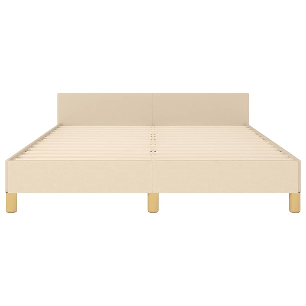sengeramme uden madras 140x190 cm stof cremefarvet