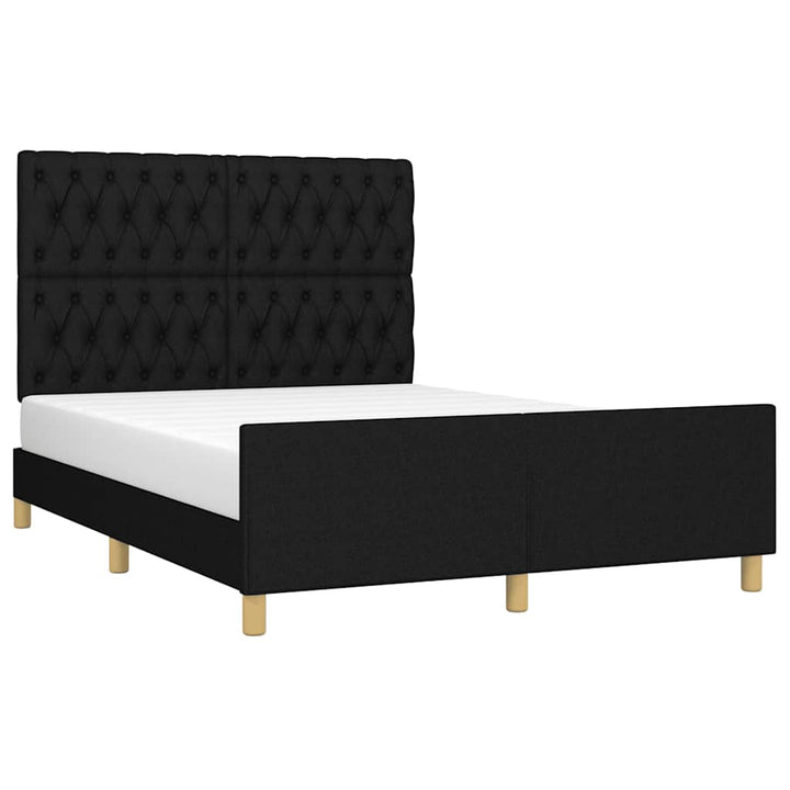 sengeramme uden madras 140x200 cm stof sort