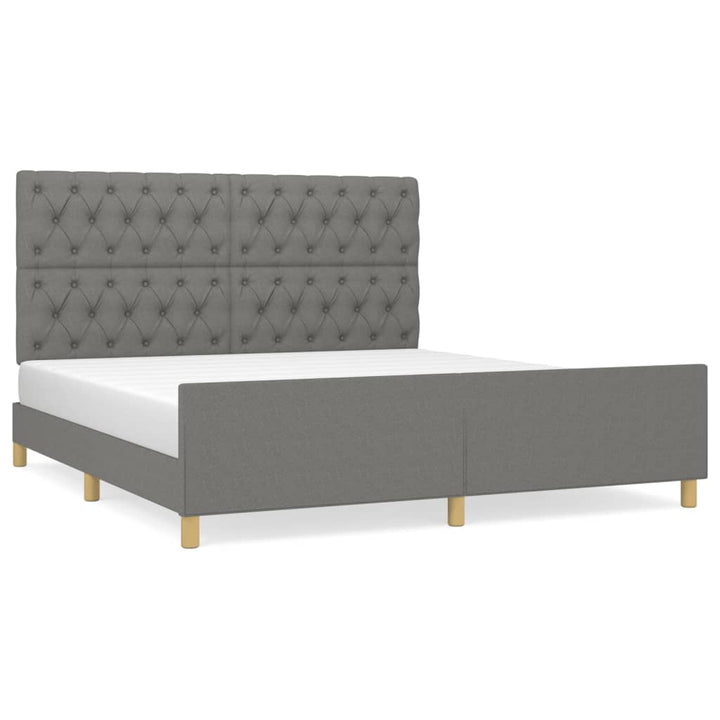 sengeramme uden madras 160x200 cm stof mørkegrå