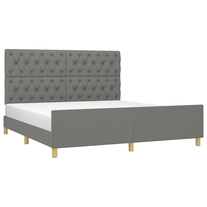 sengeramme uden madras 160x200 cm stof mørkegrå