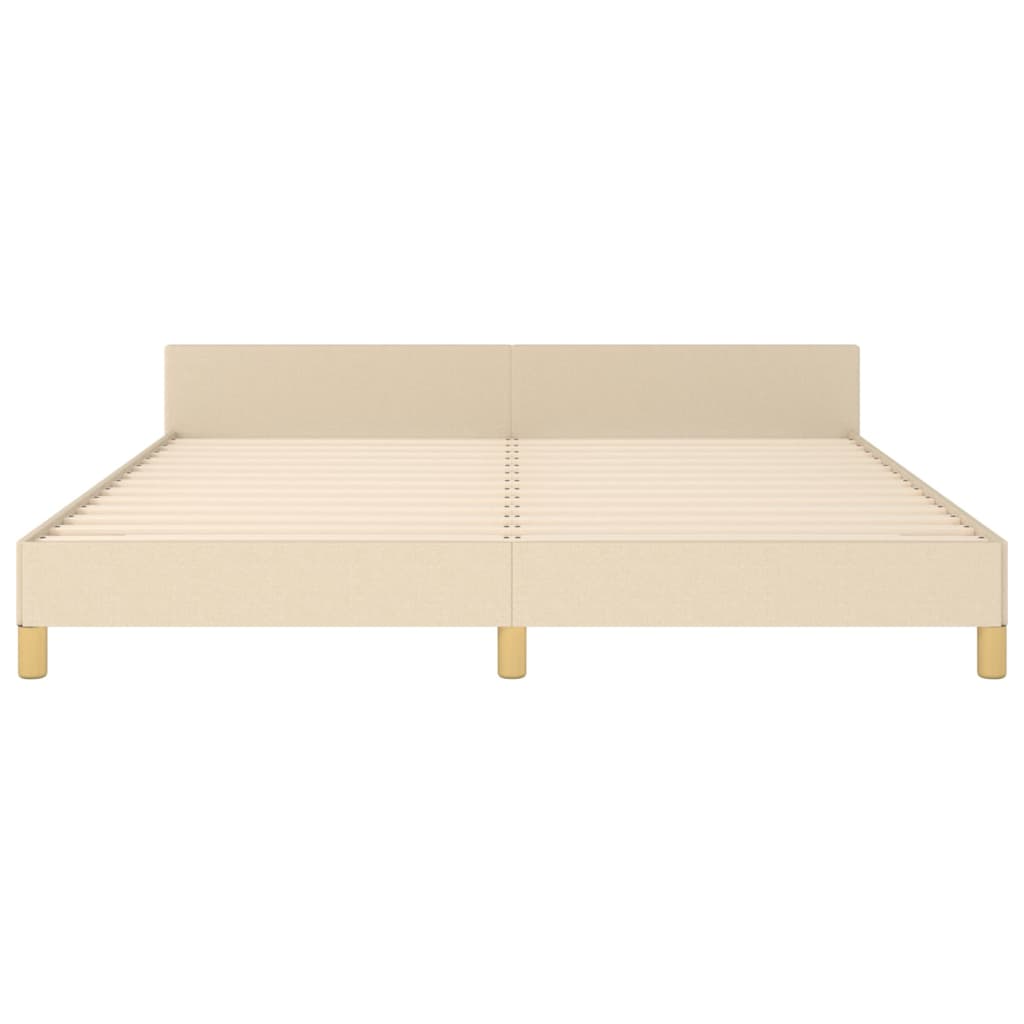 sengeramme uden madras 160x200 cm stof cremefarvet