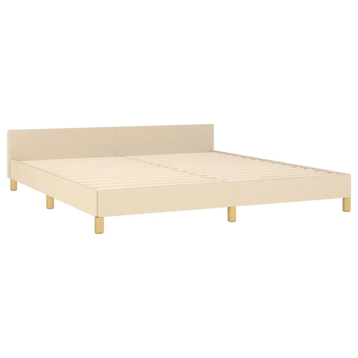 sengeramme uden madras 180x200 cm stof cremefarvet