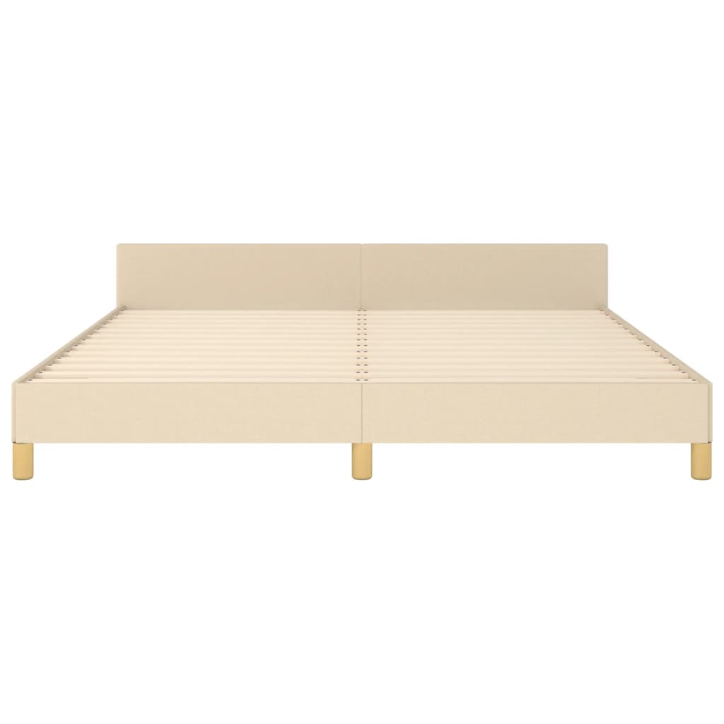 sengeramme uden madras 180x200 cm stof cremefarvet