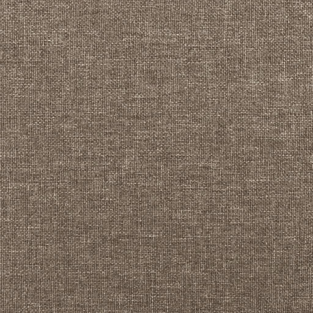 sengeramme med sengegavl 80x200 cm stof gråbrun