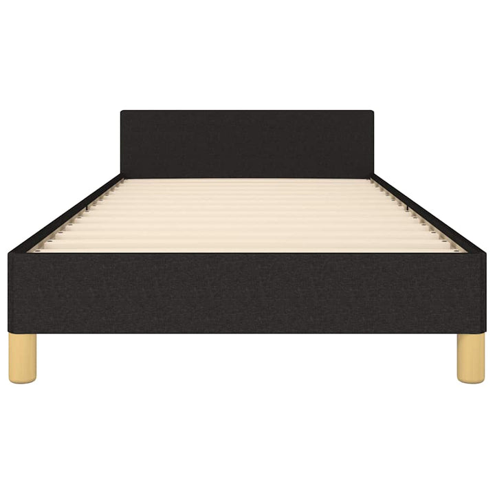 sengeramme med sengegavl 90x200 cm stof sort