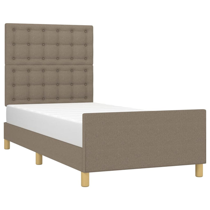sengeramme uden madras 90x200 cm stof gråbrun