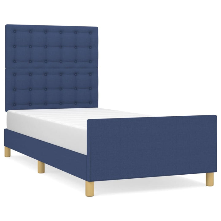 sengeramme uden madras 100x200 cm stof blå